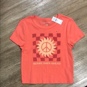 New American Eagle Outfitters Coral Sun Graphic Tee Xl